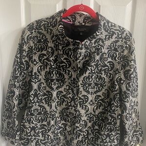 Talbots Elegant Black and White Blazer